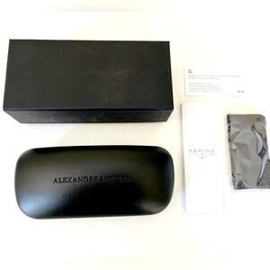 Alexander McQueen Black leather hard Sunglasses Case large size